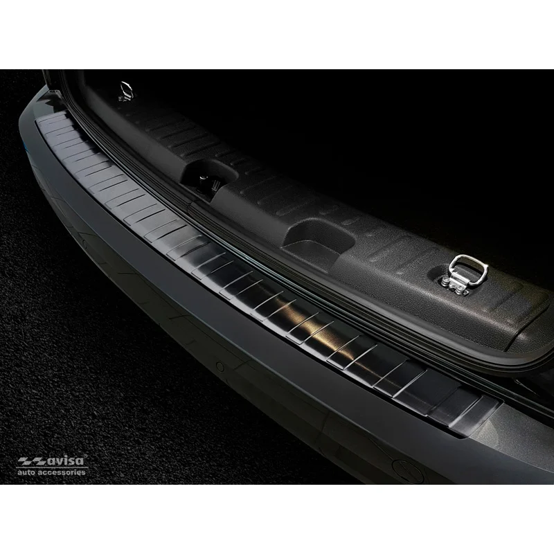 Avisa RVS Achterbumperprotector passend voor Volkswagen Caddy 2004-2015 & FL 2015- - Zwart