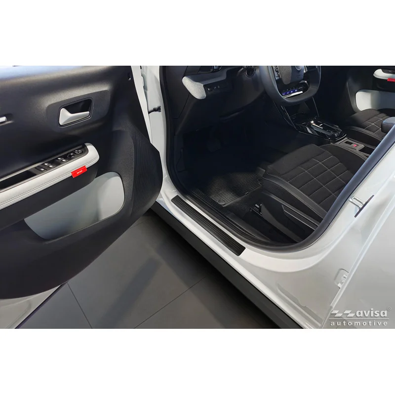 Avisa Matzwart RVS Instaplijsten passend voor Citroën C3 IV 2024- - 'Lines' - 4-delig