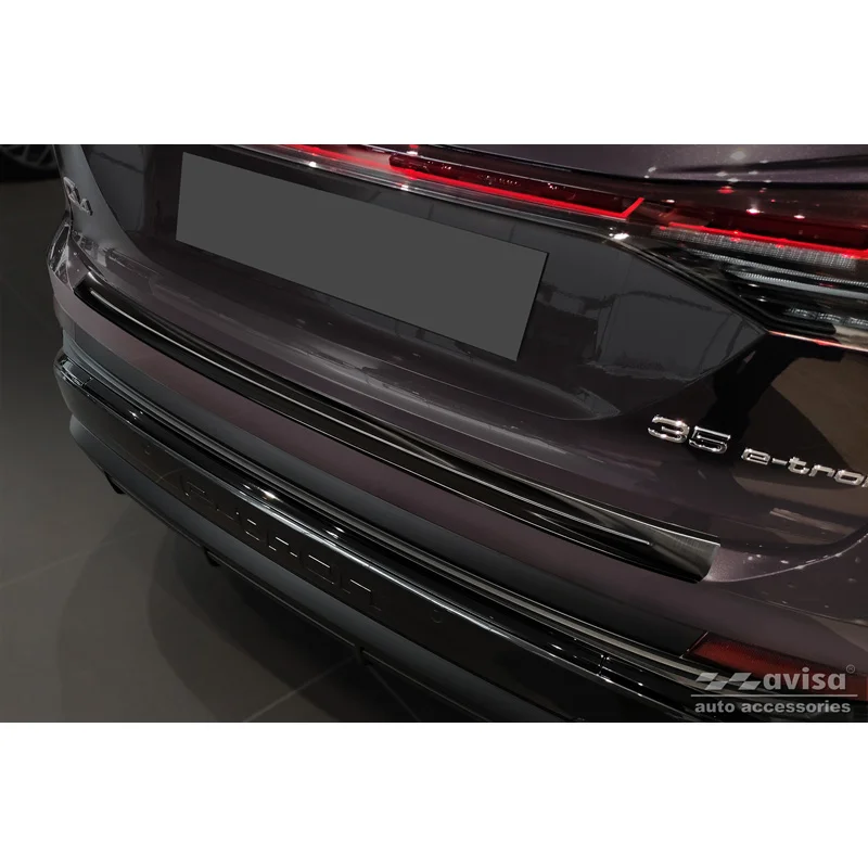 Avisa RVS Achterbumperprotector passend voor Audi Q4 E-Tron 2021- - Zwart