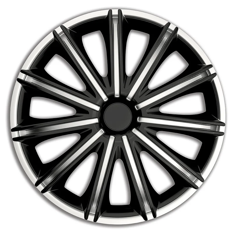 AutoStyle 4-Delige Wieldoppenset Nero 16-inch zilver/zwart