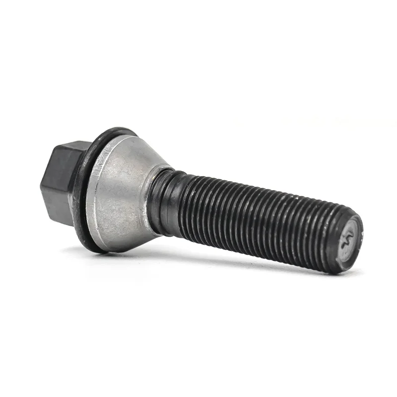 H&R Wielbout konisch met beweegbare ring M14x1.25 - Lengte 43mm - Zwart (Bv. passend voor BMW)