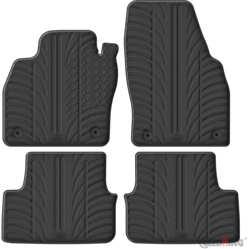Gledring Rubbermatten passend voor Audi A1 (GB) 12/2018- (T profiel 4-delig + montageclips)