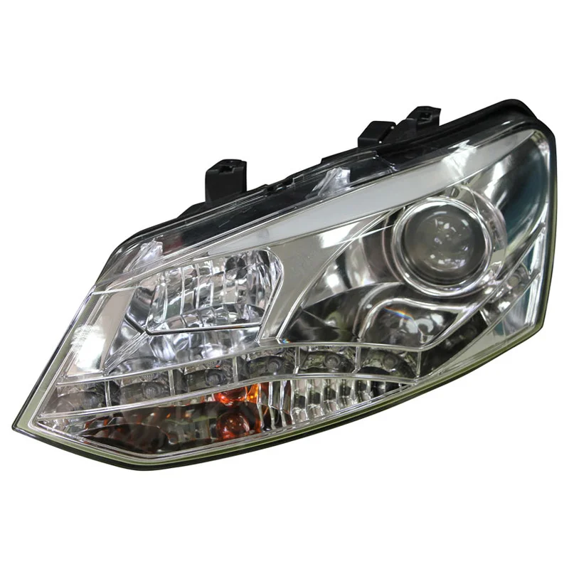 AutoStyle Set Koplampen in DRL-Look passend voor Volkswagen Polo 6R 2009-2014 – Chroom – incl. Stelmotor