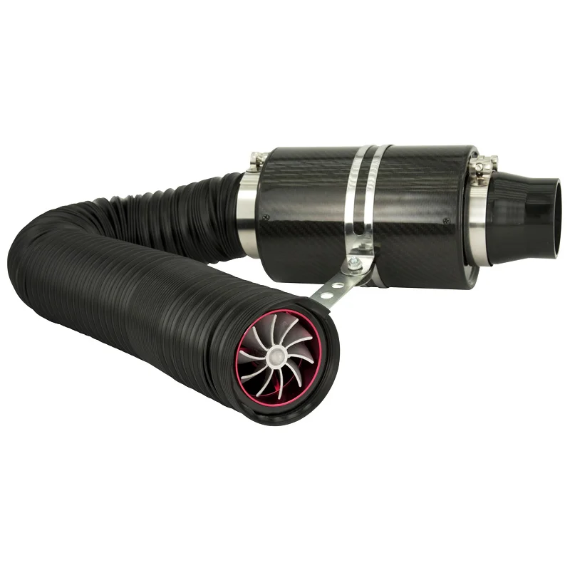 AutoStyle Universeel Luchtfiltersysteem Carbon incl. 1m Slang/Turbo/2 Adapters 76mm/63.5mm