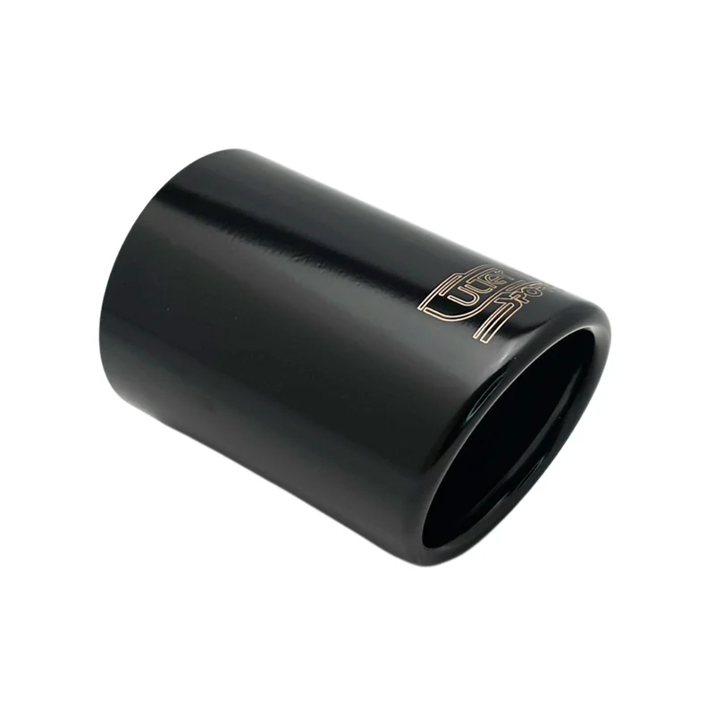 Ulter Sport Uitlaatsierstuk - Rond Ø80mm - Lengte 120mm - Montage 45-65mm - Zwart RVS