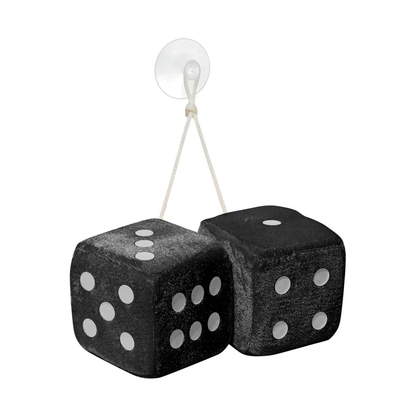 Simoni Racing Microfibre Big Dices 10x10cm - Zwart - Set à 2 stuks