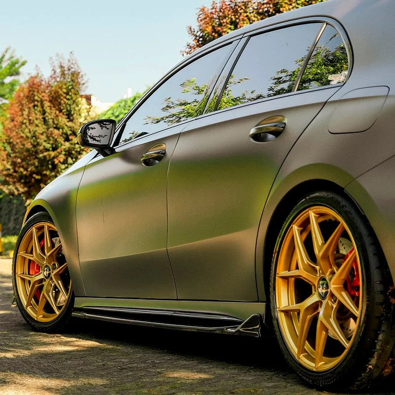 Oneway Set Sideskirts passend voor Mercedes A-Klasse (W177) A45 S Aero Pack 2019-2023 & FL 2023- - Glanzend zwart