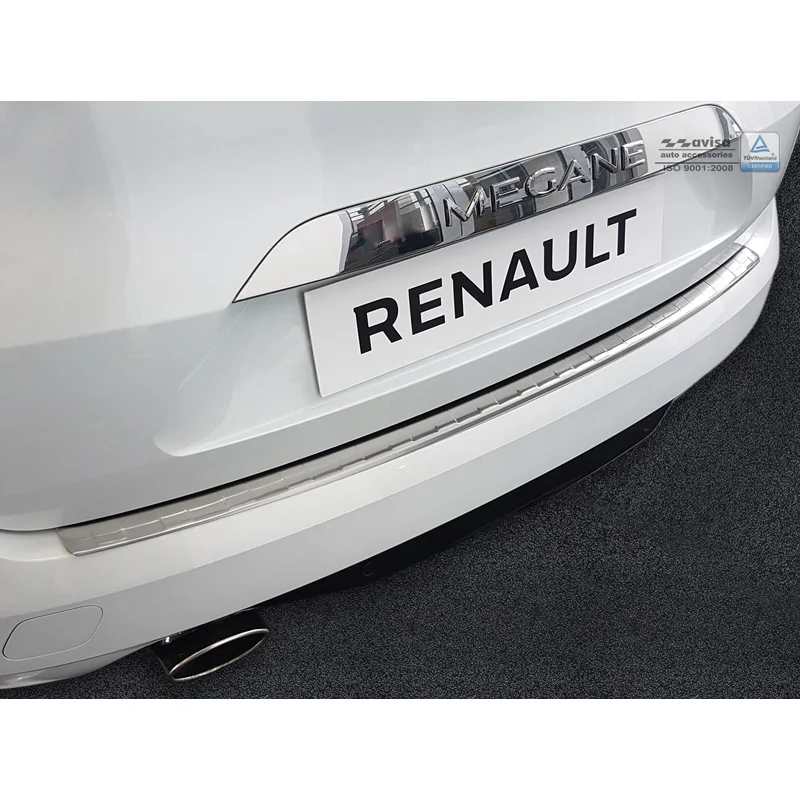 Avisa RVS Achterbumperprotector passend voor Renault Megane IV Grandtour 2016-2020 & FL 2020- - Zilver