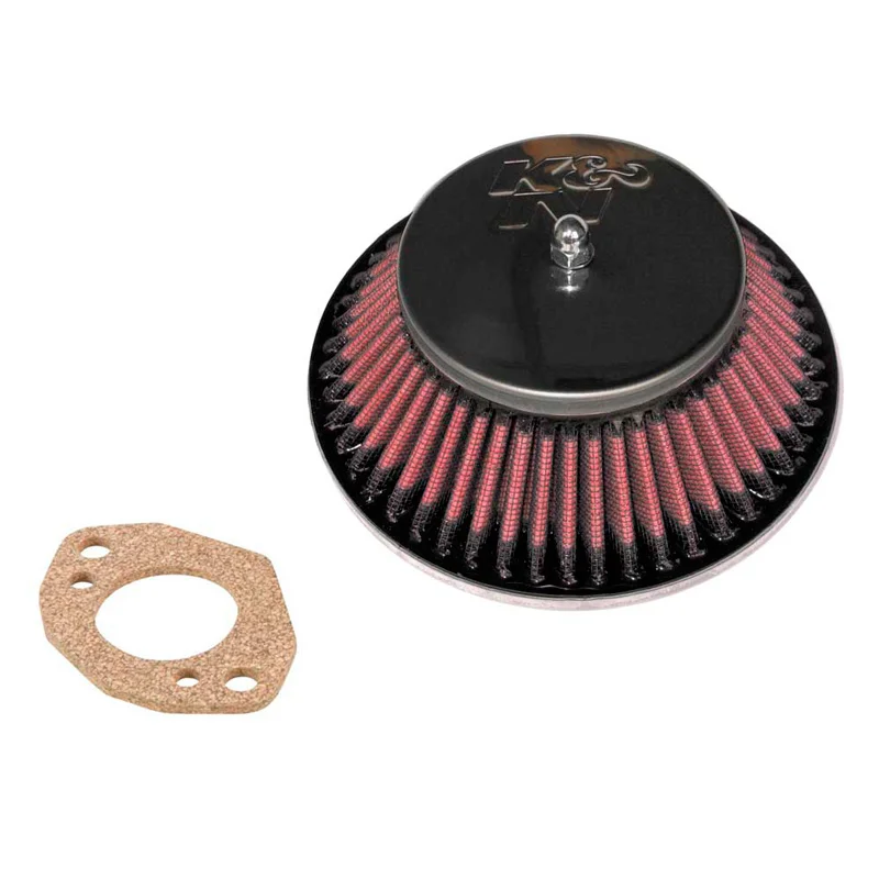 K&N carburateur luchtfilter conisch passend voor SU/SU Hitachi 1.5'' HS4/HIF4/HIF38, gat buiten het midden, Montagehoogte 52mm (56-9320)