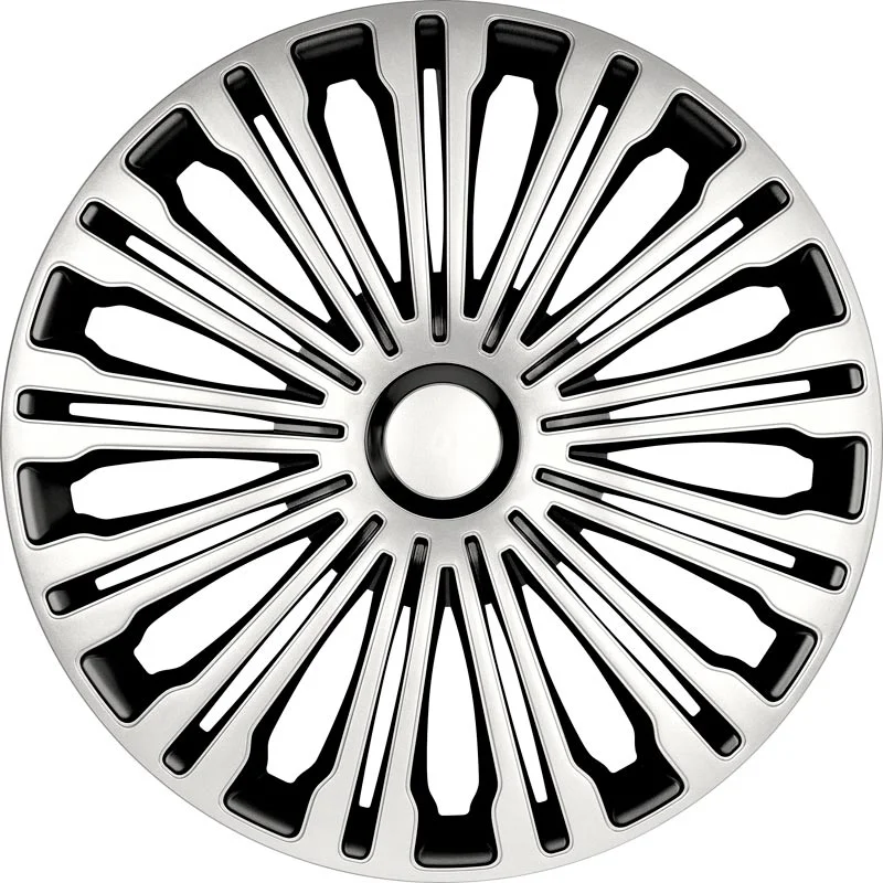 AutoStyle 4-Delige Wieldoppenset Volante 16-inch zilver/zwart