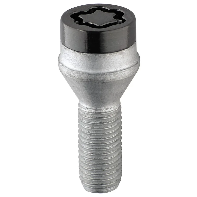 McGard Slotboutenset M14x1.50 Zwart - Bolkonisch R13 - Lengte 26.7mm (17mm kop)