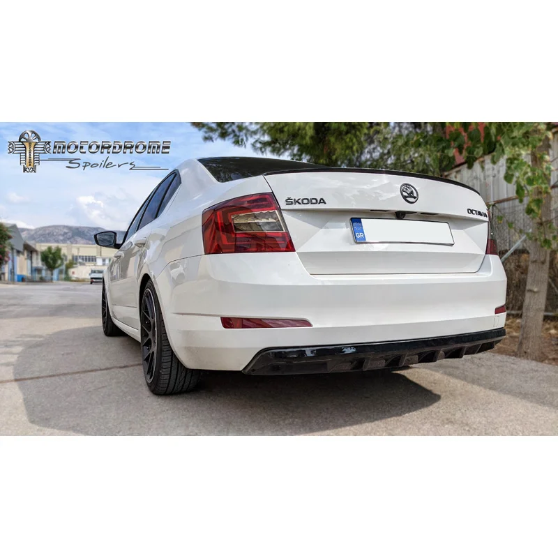 Motordrome Achterbumperdiffuser passend voor Skoda Octavia III Sedan/Kombi 2013-2020 excl. RS/Scout (ABS)