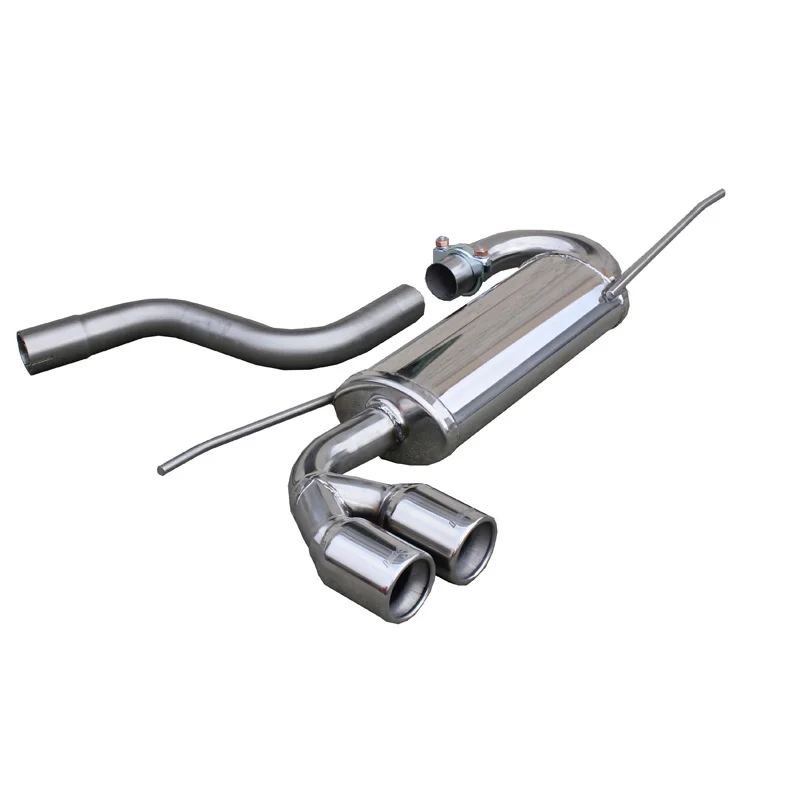 InoXcar 100% RVS Sportuitlaat passend voor Volkswagen Golf VI 1.4TSi (160pk) 2008- 2x80mm