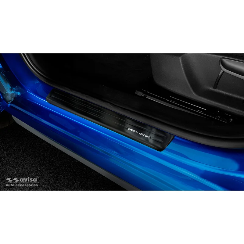 Avisa Zwart RVS Instaplijsten passend voor Skoda Kamiq 2019- 'Special Edition' - 4-delig