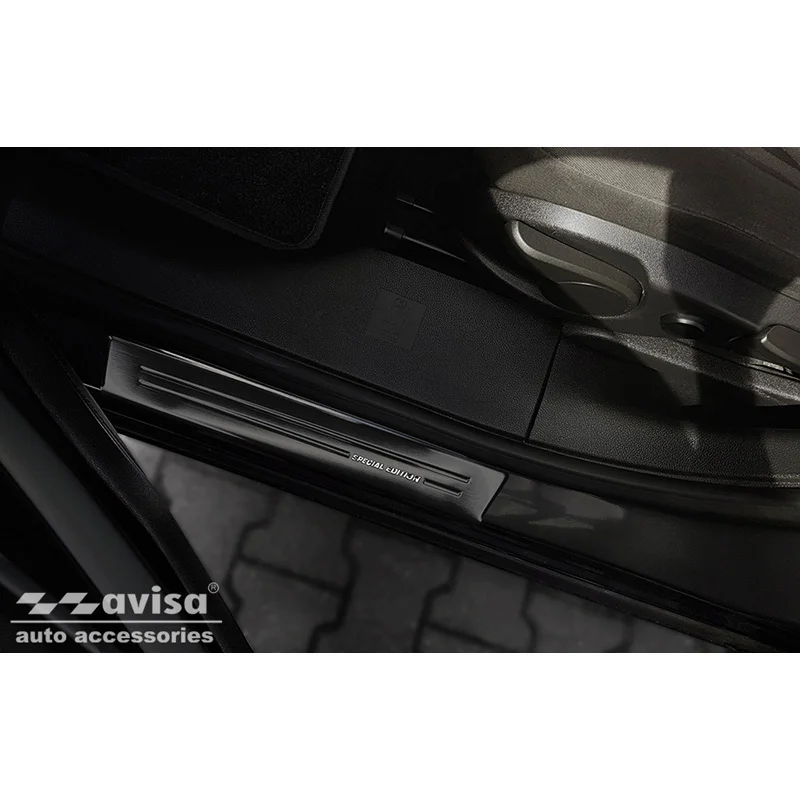Avisa Zwart RVS Instaplijsten passend voor Opel Zafira 2012-2019 - 'Special Edition' - 4-delig