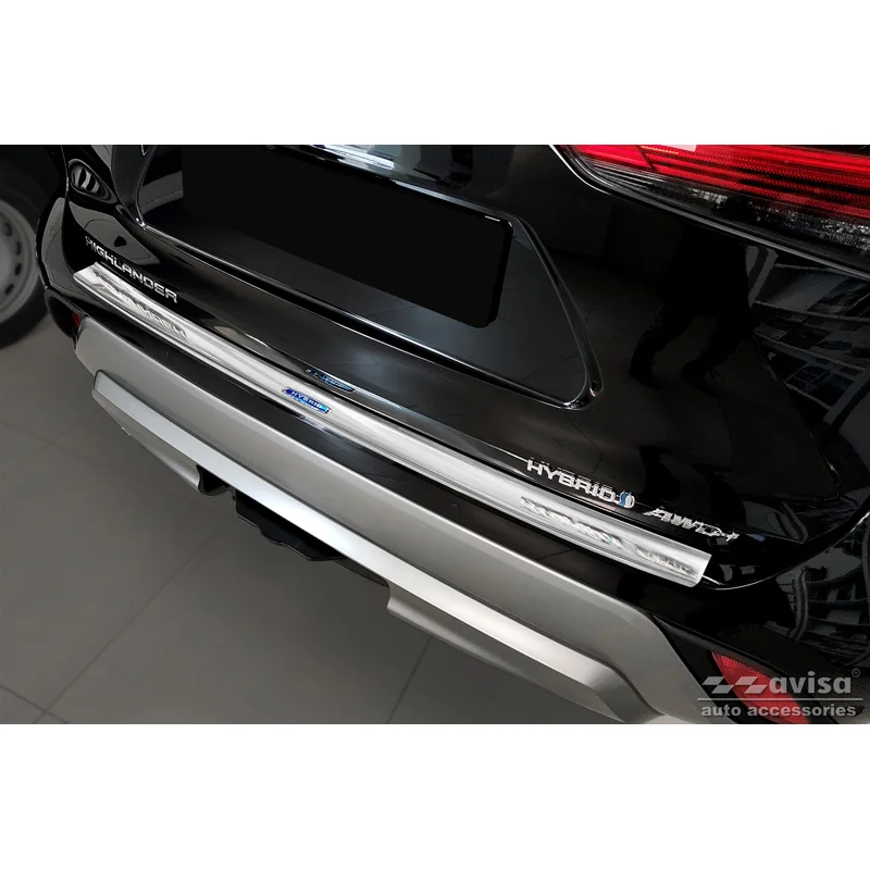 Avisa RVS Achterbumperprotector passend voor Toyota Highlander (XU70) 2020- - Zilver