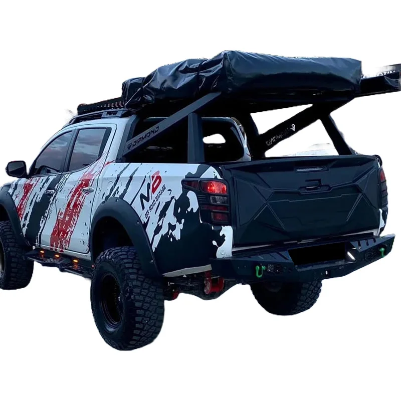 Oneway Achterklepcover passend voor Mitsubishi L200 Triton 5/6 2015- - Matzwart