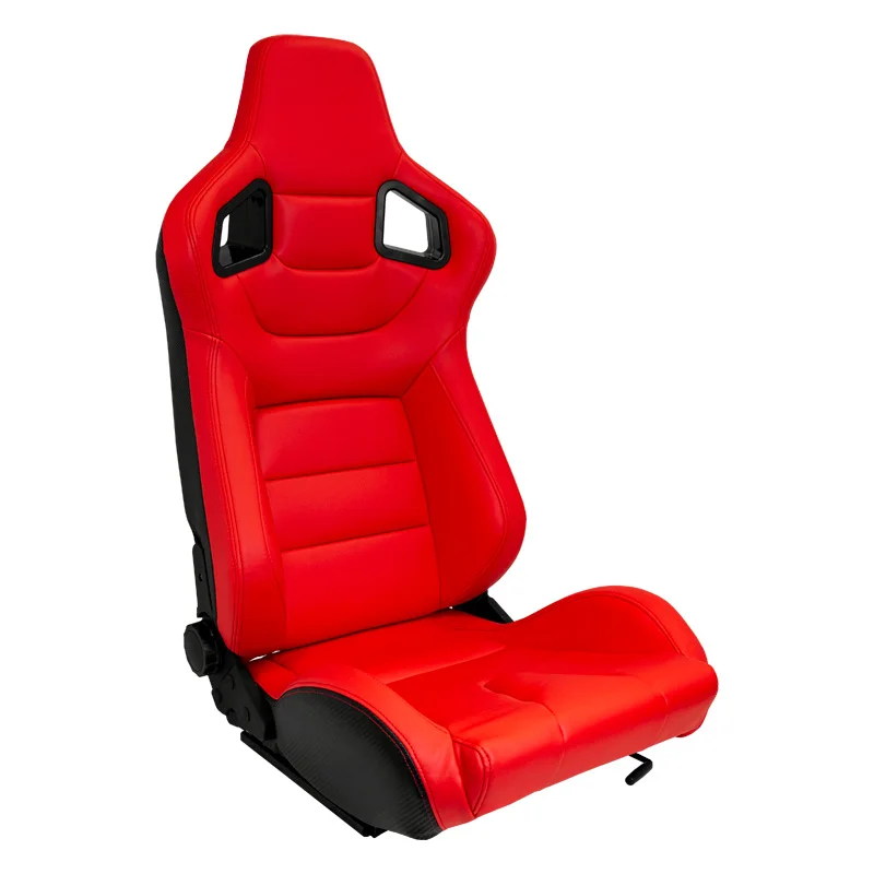 AutoStyle Sportstoel 'RK' - Rood Kunstleder - Dubbelzijdig verstelbare rugleuning - incl. sledes