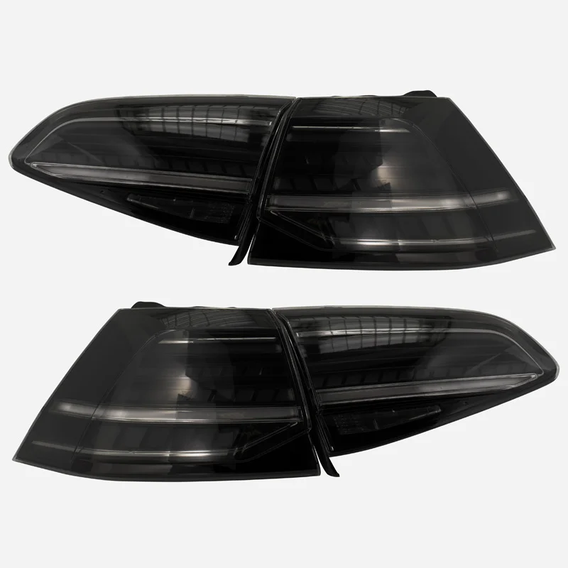 AutoStyle Set LED Achterlichten passend voor Volkswagen Golf VII 2012-2017 & Facelift (7.5) 2017- excl. Variant – Zwart – incl. Dynamic Running Light