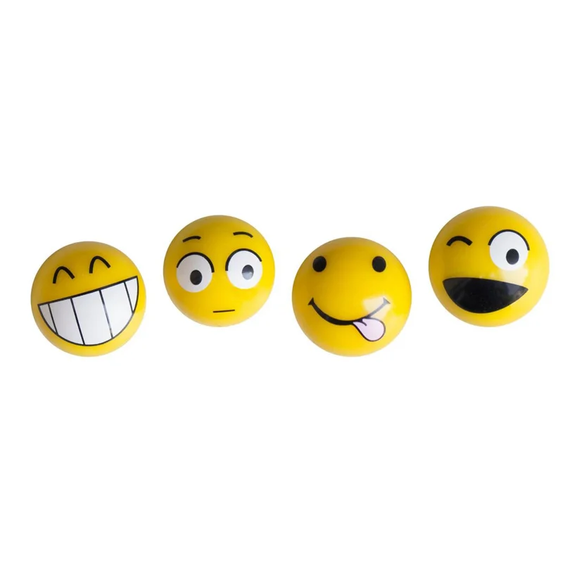 Simoni Racing Ventielkapjes Emoticons - Geel - 4 stuks