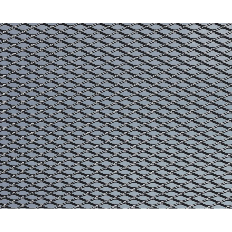 Foliatec Aluminium Race-gaas medium zwart 20x120cm - 1 stuk ruitformaat 13mm x 6mm