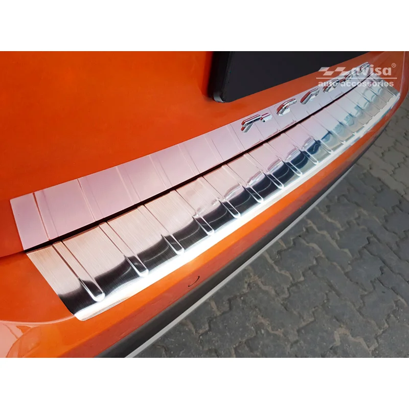 Avisa RVS Achterbumperprotector passend voor Volkswagen T-Cross 2019-2024 & FL 2024- - Zilver
