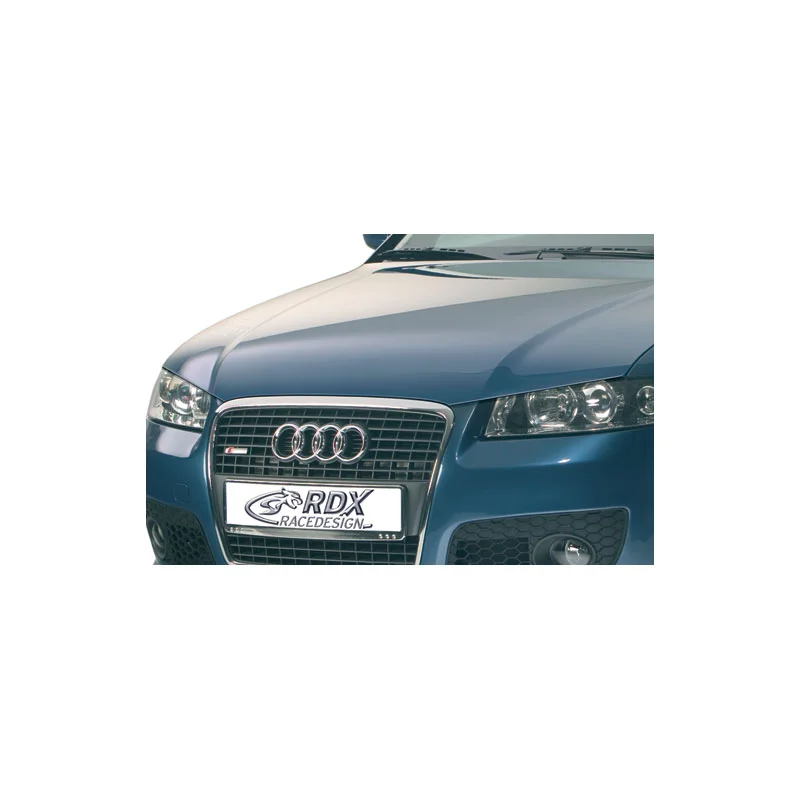 RDX Motorkapverlenger passend voor Audi A4 8E/B6 2001-2004 'SingleFrame' (Metaal)