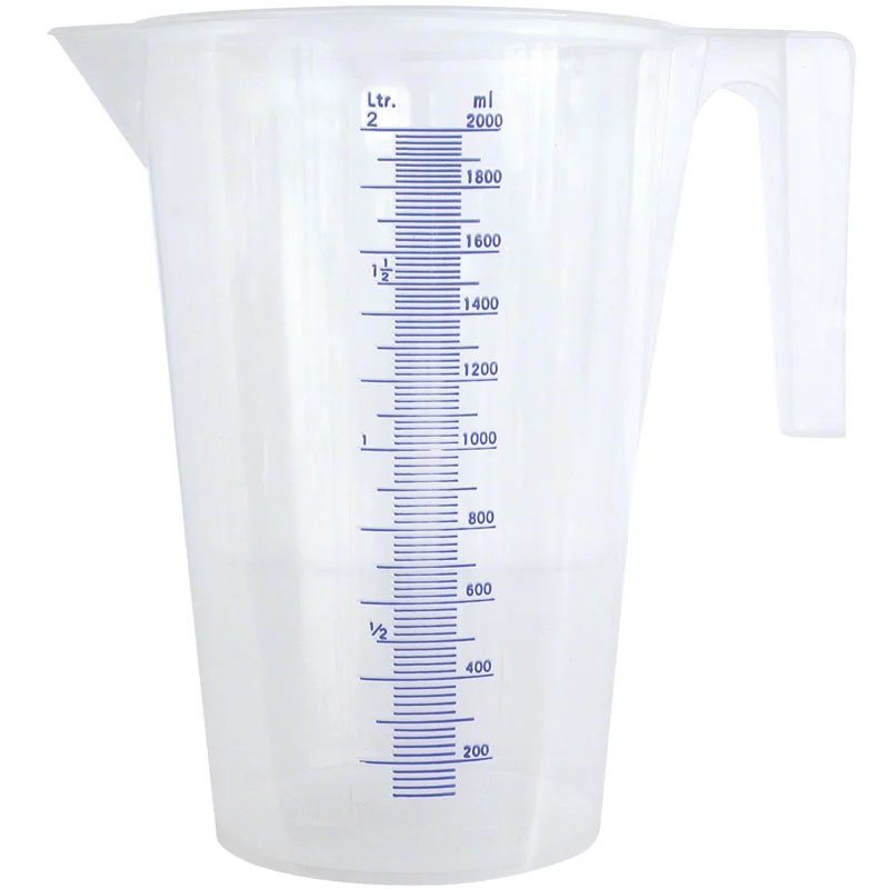 Pressol 07 063 Maatbeker PP 2 L transparant - schaal ml/l & US/UK gal