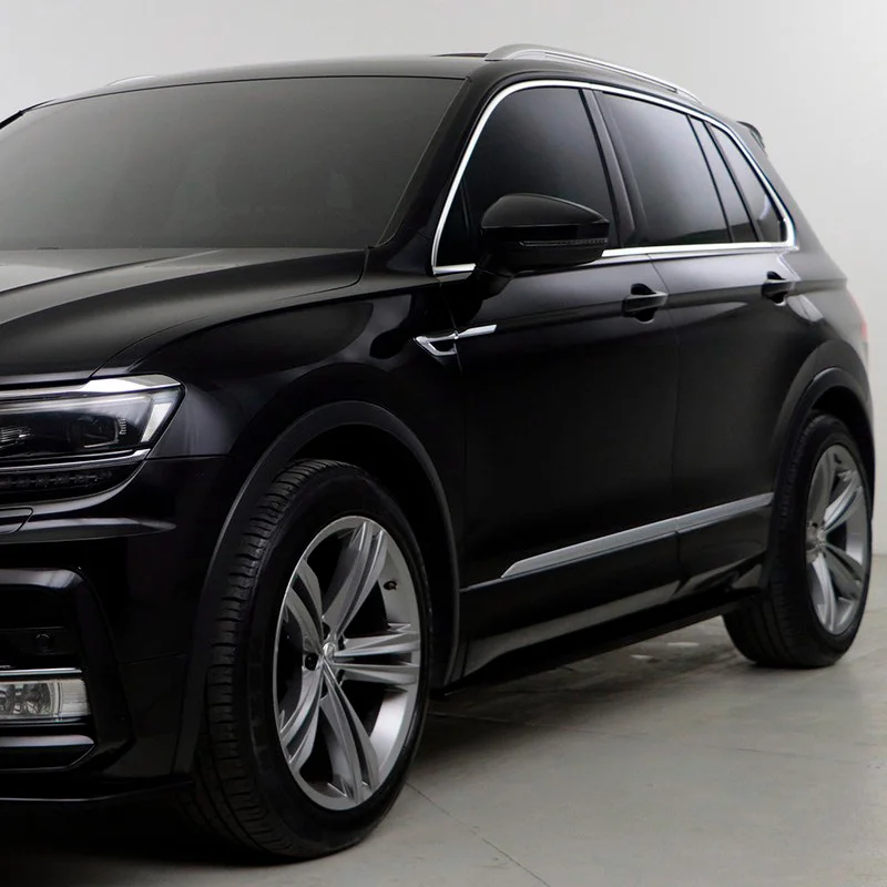 Oneway Set Sideskirts passend voor Volkswagen Tiguan II R-Line 2016-2020 - Glanzend zwart