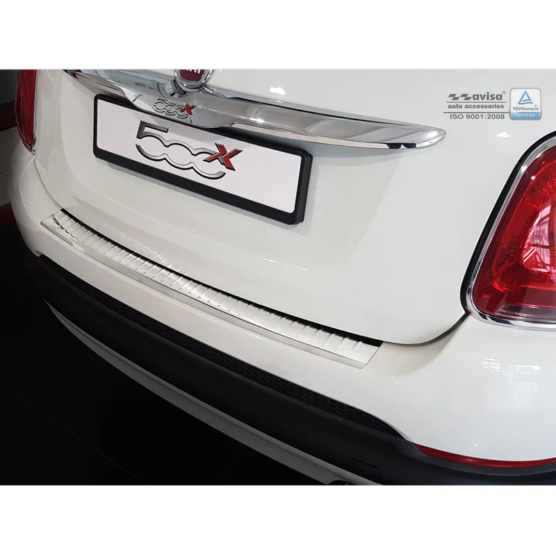 Avisa RVS Achterbumperprotector passend voor Fiat 500X 2015-2018 - Zilver