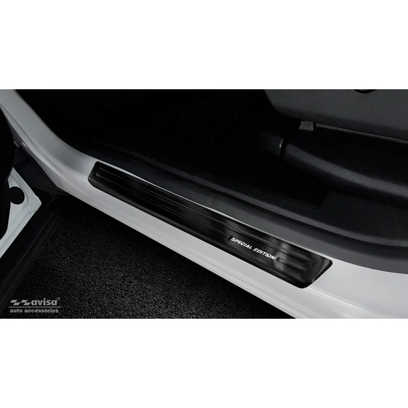 Avisa Zwart RVS Instaplijsten passend voor Citroën C5 Aircross 2018- Incl. Facelift 'Special Edition' - 4-delig