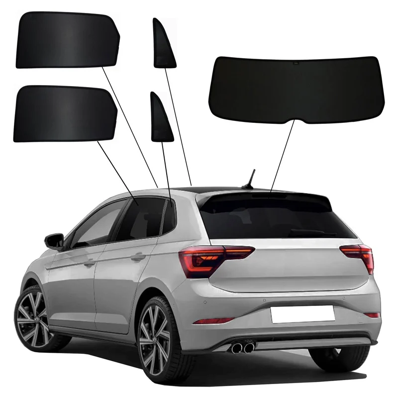 SunClip Zicht- & Zonwering passend voor Volkswagen Polo VI (AW) 5-deurs 2017-2021 & FL 2021-