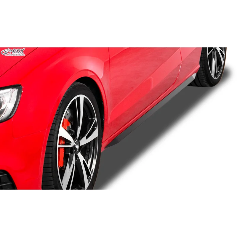 RDX Sideskirts ‘Slim’ passend voor Audi A3 (8V7) Cabrio 2013- (ABS zwart glanzend)