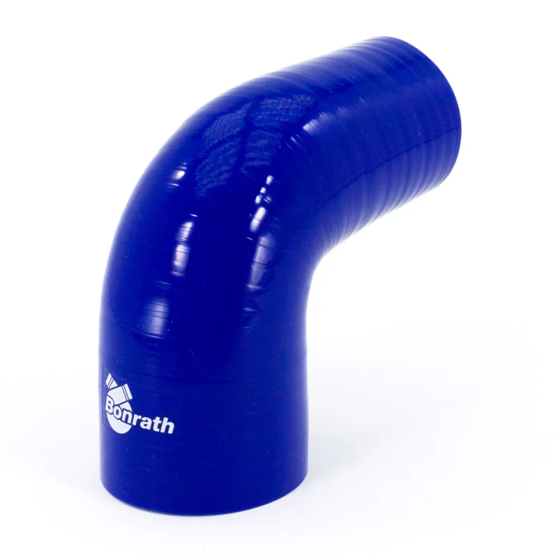 Bonrath Siliconen Slang Reducer 90 graden Bocht - Lengte:50mm - Ø76>63mm