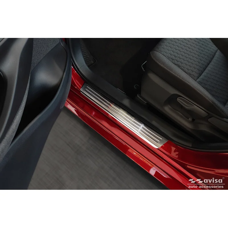 Avisa RVS Instaplijsten passend voor Toyota Yaris 2020- incl. Facelift, excl. GR / Toyota Yaris Cross 2021- / Toyota C-HR II 2023- 'Lines' - 4-delig