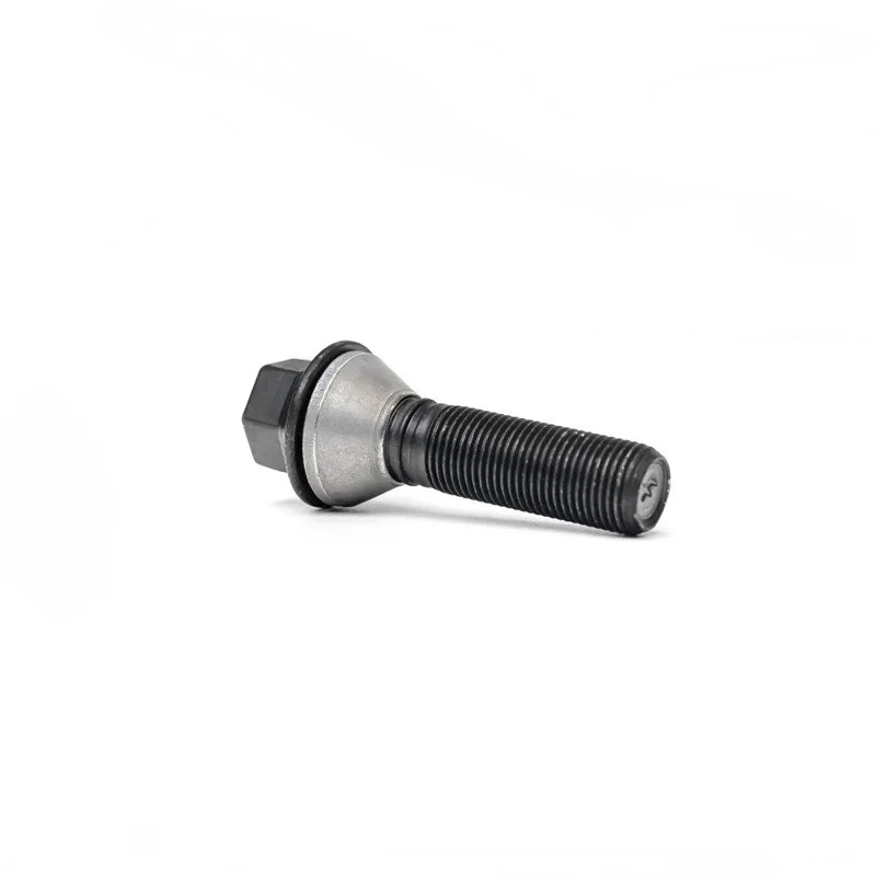 H&R Wielbout konisch met beweegbare ring M14x1.50 - Lengte 45,5mm - Zwart