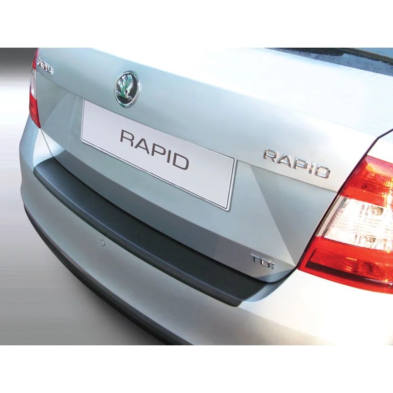 RGM ABS Achterbumper beschermlijst passend voor Skoda Rapid 4 deurs 2012- Zwart