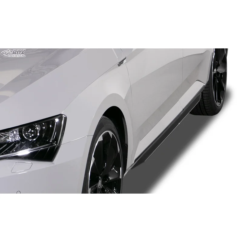 RDX Sideskirts ‘Slim’ passend voor Skoda Superb 3V Sedan/Kombi 2015- (ABS zwart glanzend)