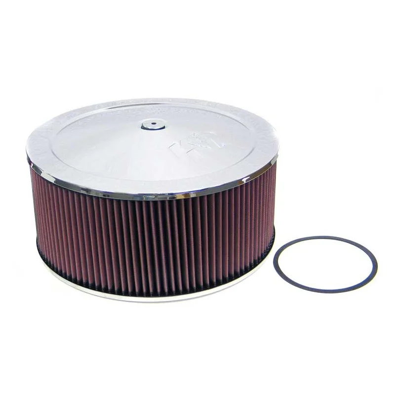 K&N luchtfilter rond – 130mm aansluiting, 356mm diameter, 155mm hoogte, 22mm drop base (60-1460)