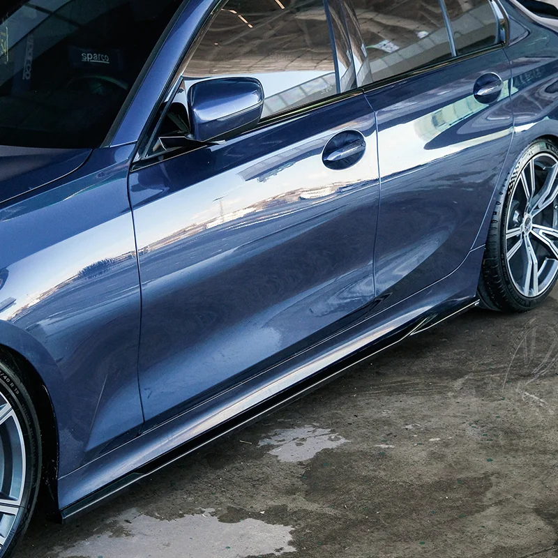 Oneway Set Sideskirts passend voor BMW 3-Serie G20/G21 Sedan/Touring Sport Line 2018-2022 - Glanzend zwart
