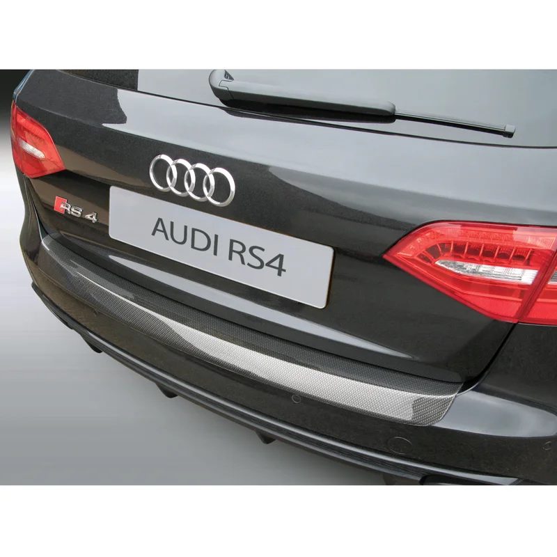 RGM ABS Achterbumper beschermlijst passend voor Audi RS4 Avant 3/2012-6/2016 Carbon Look