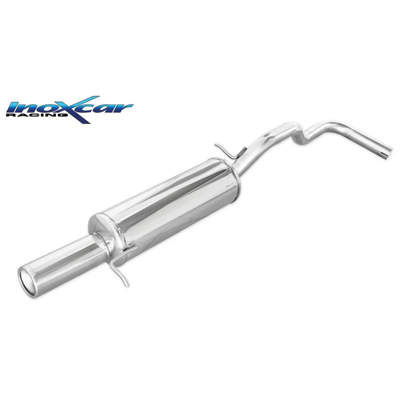 InoXcar 100% RVS Sportuitlaat passend voor Seat Ibiza 6K 1.9 TDI 90pk 1997-2000 1x80mm