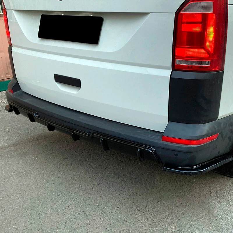 Oneway Achterbumperskirt (Diffuser) passend voor Volkswagen Transporter T6/T6.1 2015-2022 – Glanzend zwart