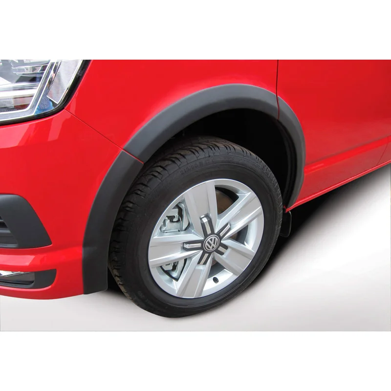 RGM Set spatbordverbreders passend voor Volkswagen Transporter T6.1 2019-2022 Korte wielbasis – rechter schuifdeur – Achterklep – Zwart
