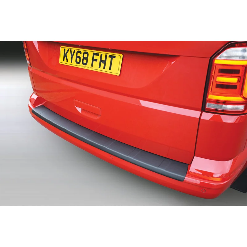 RGM ABS Achterbumper beschermlijst passend voor Volkswagen Transporter T6 Caravelle/Multivan 9/2015- met achterklep Zwart ‘Ribbed’