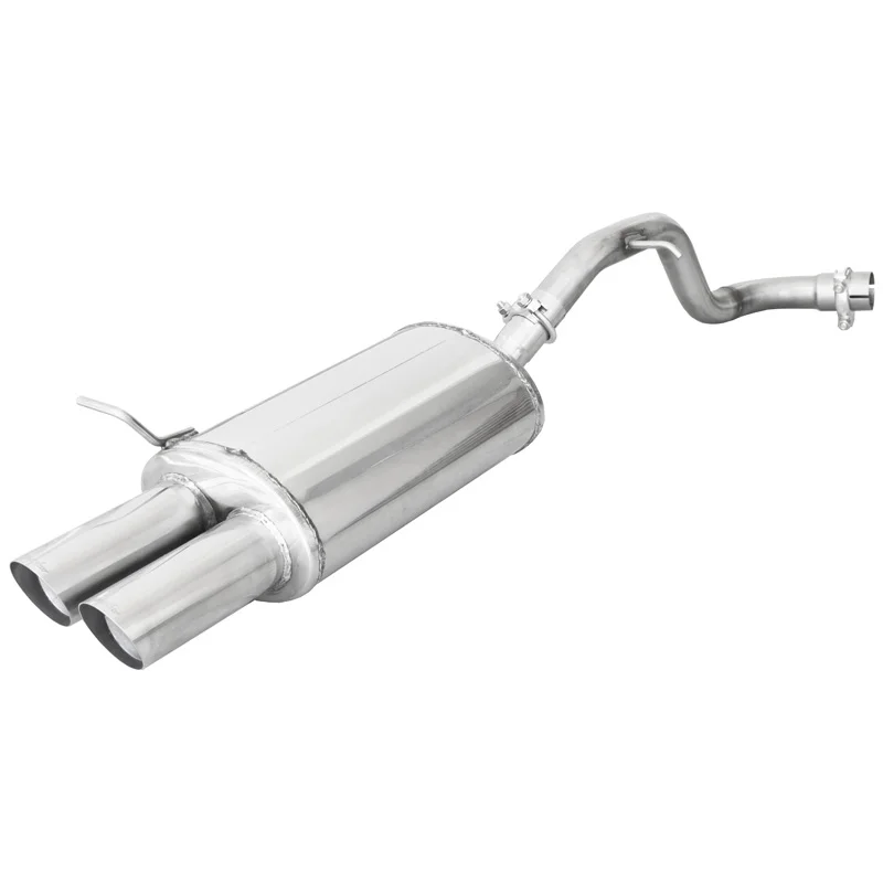 InoXcar 100% RVS Sportuitlaat passend voor Volkswagen Golf IV 1.9TDi (101pk) 1998-2003 Ø55mm 2x76mm Racing