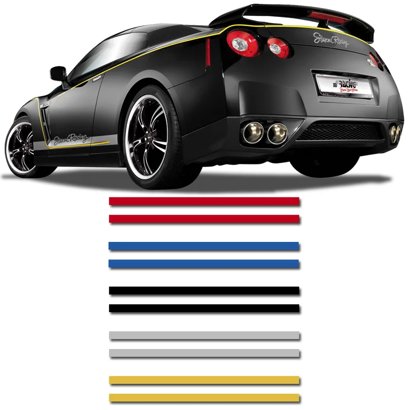 AutoStyle Universele zelfklevende striping AutoStripe Cool270 - Zilver - 2+2mm x 975cm