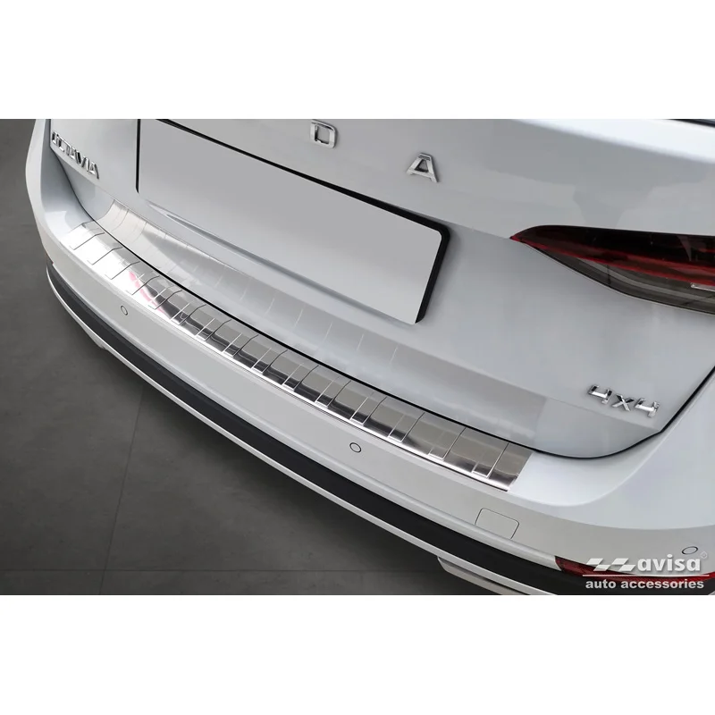 Avisa RVS Achterbumperprotector passend voor Skoda Octavia Scout (NX5) 2020- - Zilver