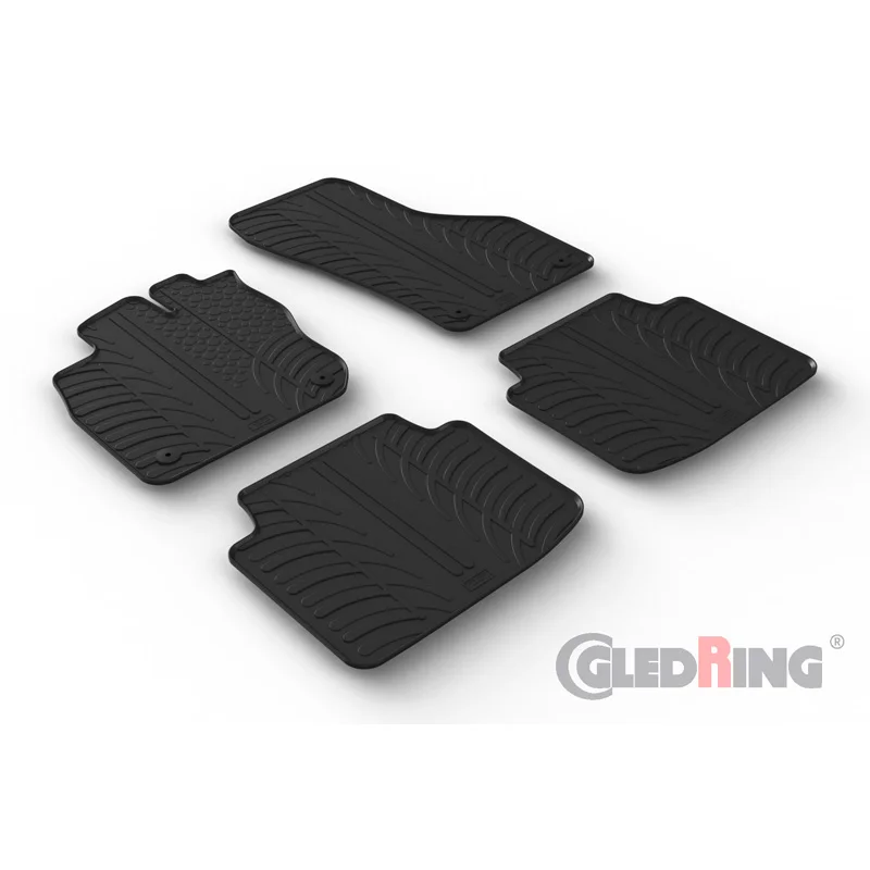 Gledring Rubbermatten passend voor Skoda SuperB IV (NZ5) Kombi 2024- (T profiel 4-delig + montageclips)