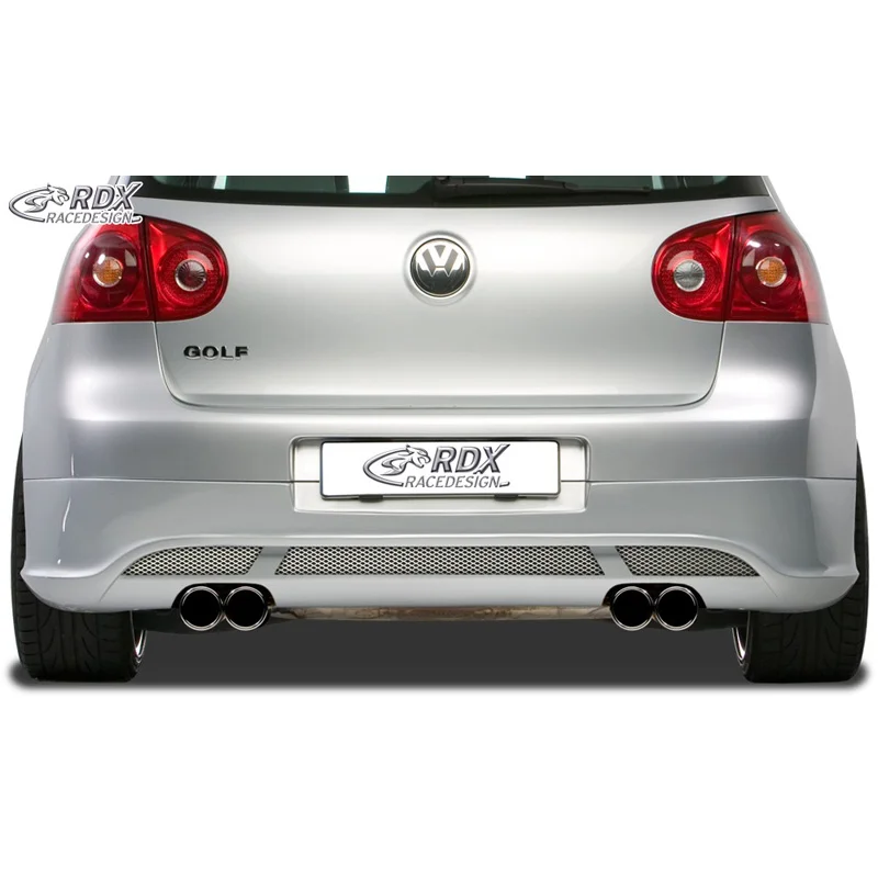 RDX Achterskirt passend voor Volkswagen Golf V Hatchback 3/5-deurs 2003-2008 'V2' (uitlaat links/rechts) excl. Variant/Plus (ABS)